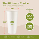20oz White Disposable Paper Hot Cups - Inbulks