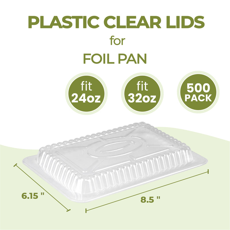 Plastic Dome Lid for 24/32oz Rectangular Foil Pan