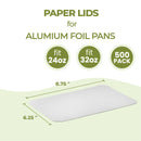Flat Paper Board Lid for 24/32oz Rectangular Foil Pan - Inbulks