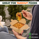 26oz Kraft Brown Rectangle Paper Take Out Food Containers - Inbulks