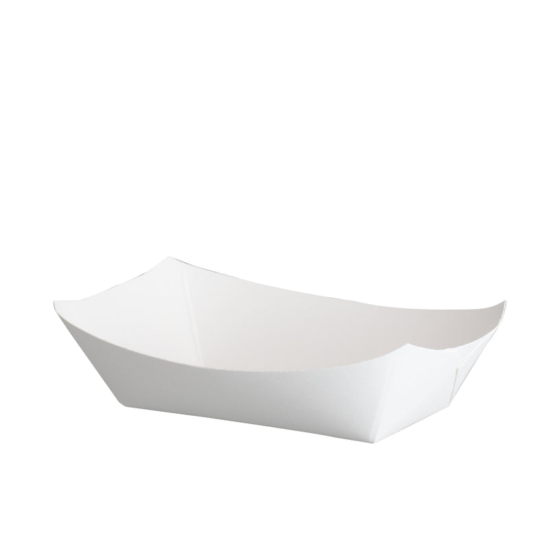 2 LB White Paper Food Trays