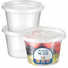 Fit Meal Prep 36 Pack 8 16 32 oz Deli Containers with Lids,Leakproof Quart Containers with Lids, Clear Plastic Food Storage Container with Lid, Microwave Freezer Safe Meal Prep Container