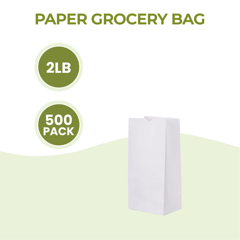#2 White Paper Bags 2LB