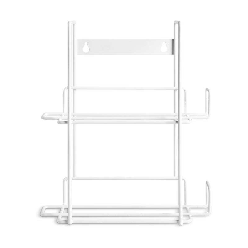 2 Tier Glove Tissue Dispenser White