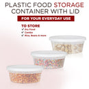 Round Plastic Deli Cups with Lids, Leak Proof - Inbulks
