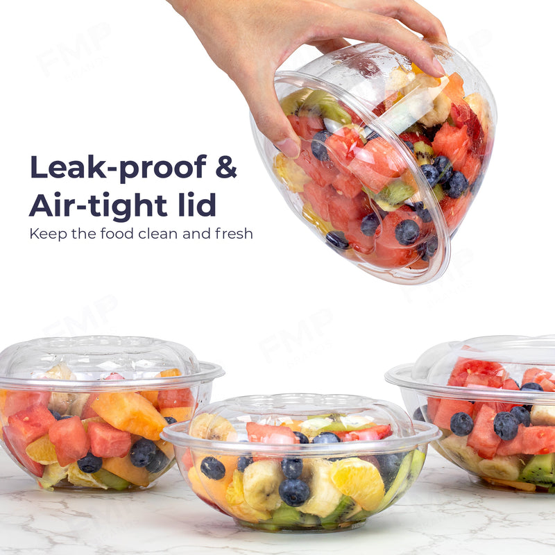 BPA Free Clear Plastic Bowl With Dome Lids Combo - Inbulks