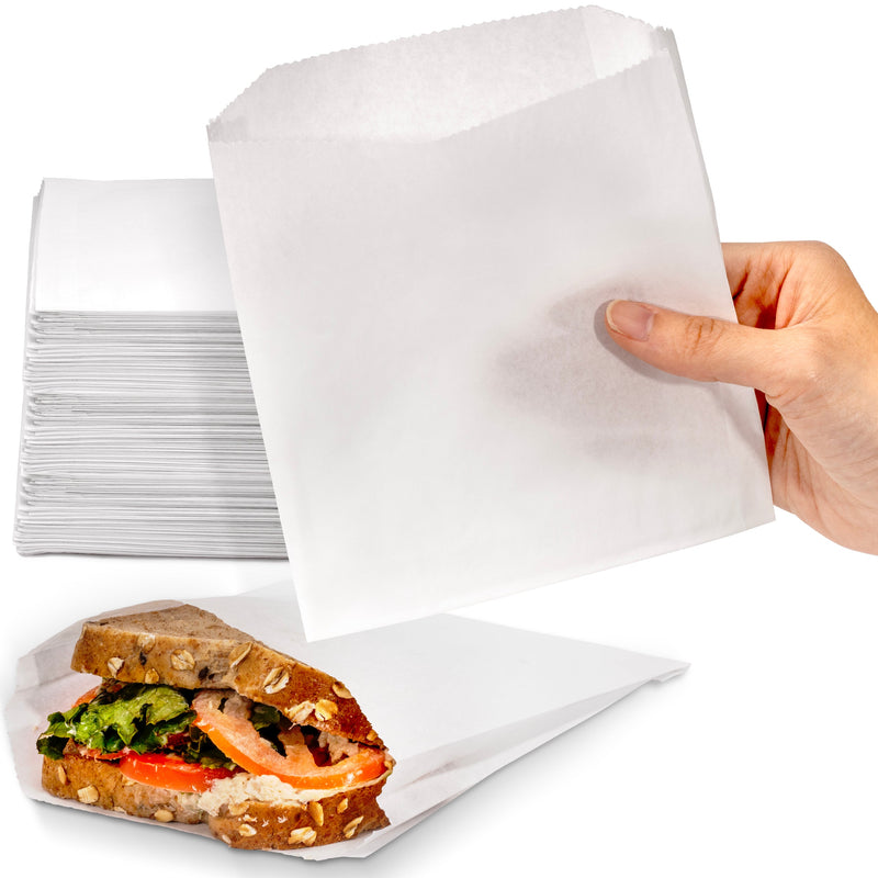 4x6" White Wax Paper Sandwich Bags