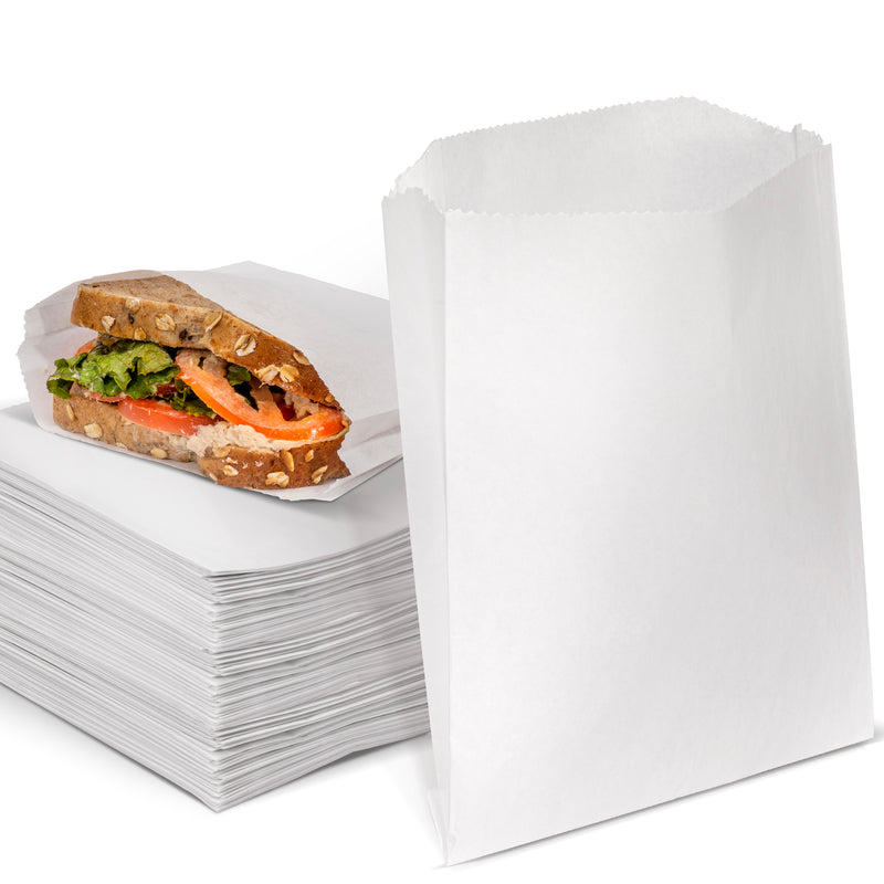 7x6" White Wax Paper Sandwich Bags