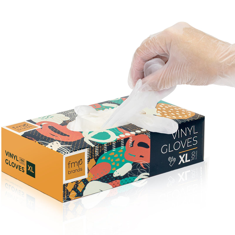 Disposable Vinyl Gloves 100/box (XL)