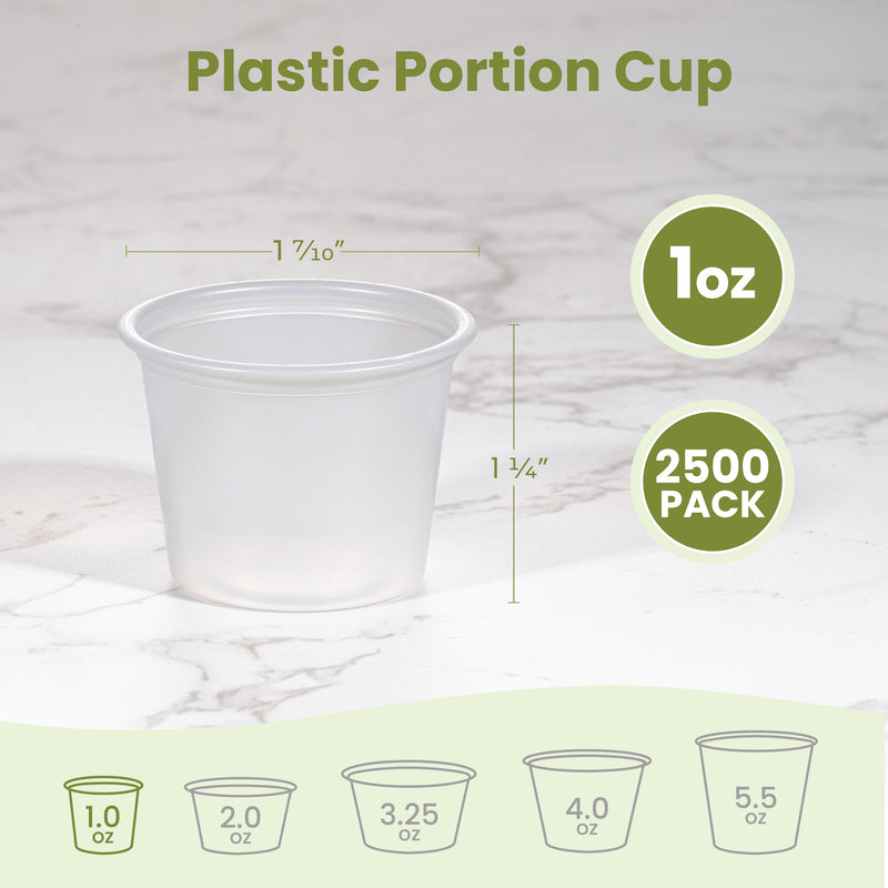 1oz Plastic Portion Cup with no lid, BPA Free