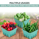 Green Molded Pulp Fiber Berry Basket Produce Vented Container for Fruit and Vegetable - Inbulks