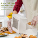 Bakery / Cake Box with Window 6x6x3", Auto-Popup - Inbulks