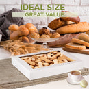 White Bakery Box with Window 16x12x2.25”  - Holds 12 Donuts , Auto-Popup - Inbulks