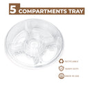 10" Round Plastic Appetizer Tray with Lid - Inbulks