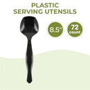 Black Heavy Duty Plastic Serving Spoon 8.5'' - Inbulks
