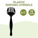 Black Heavy Duty Plastic Serving Fork 8.5'' - Inbulks