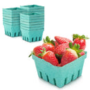 Green Molded Pulp Fiber Berry Basket Produce Vented Container for Fruit and Vegetable - Inbulks