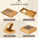 Bakery / Pie Box with Window 10x10x2.5", popup - Inbulks