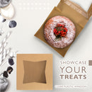 Bakery / Pie Box with Window 10x10x2.5", popup - Inbulks