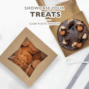 Bakery Box with Window, Auto Pop-up Clear Window 9'' x 9'' x 2.5'' - Inbulks