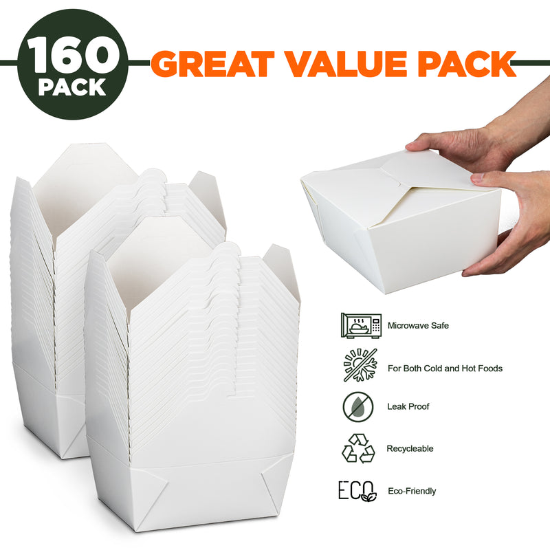 110oz White Paper To Go Bio Box