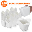 32oz White Rectangle Paper Take Out Food Containers - Inbulks