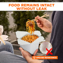 32oz White Rectangle Paper Take Out Food Containers - Inbulks