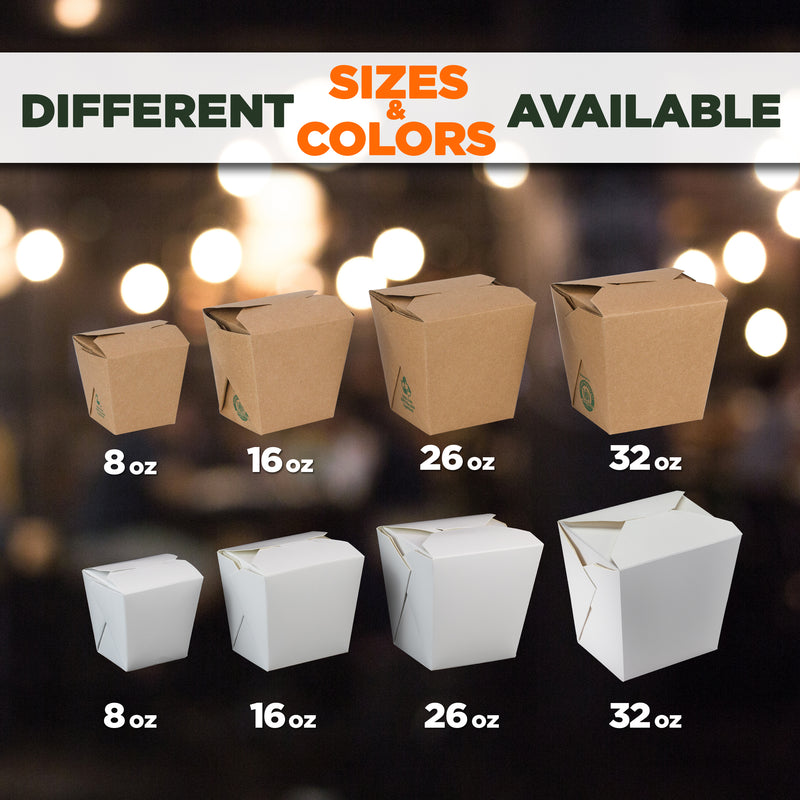 26oz White Rectangle Paper Take Out Food Containers