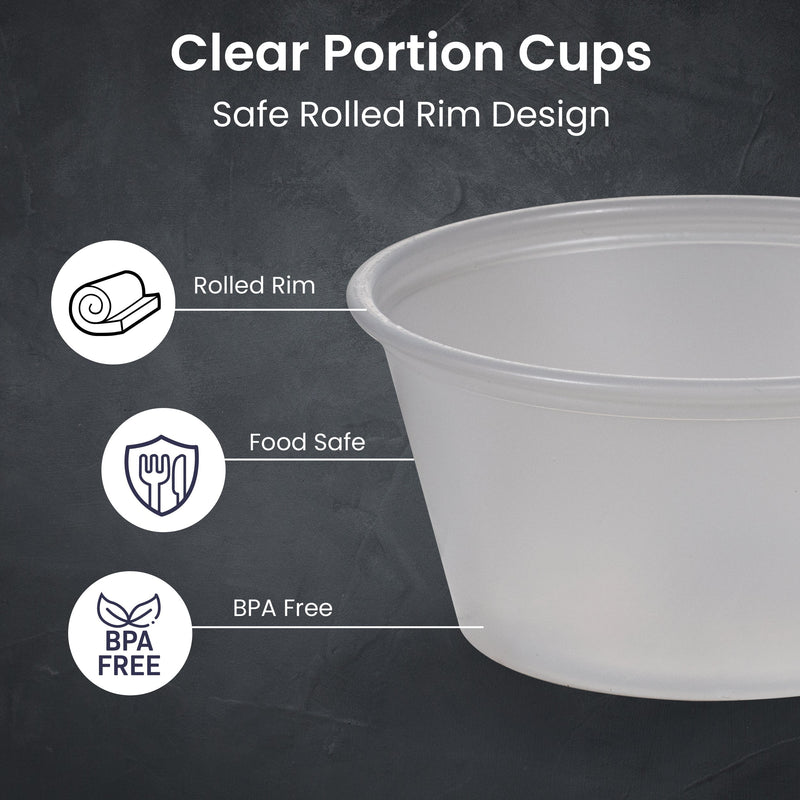 Plastic Portion Cup with no lid, BPA Free - Inbulks