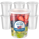 Round Plastic Deli Cups with Lids, Leak Proof - Inbulks