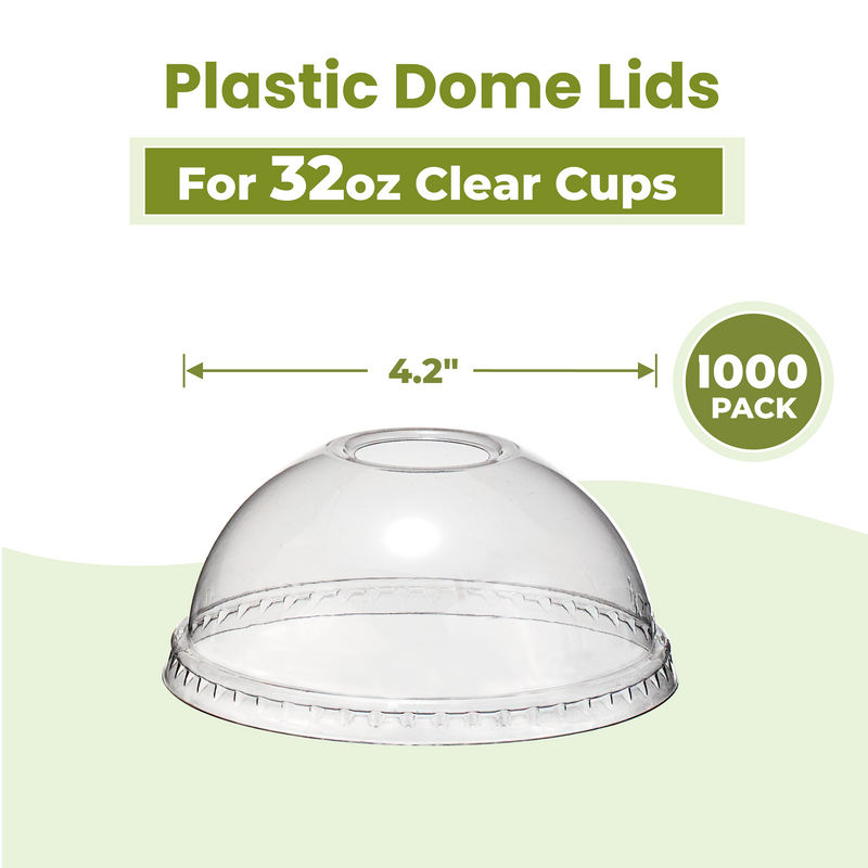 Dome Lid for 32oz Plastic Clear Cups / 1000pcs