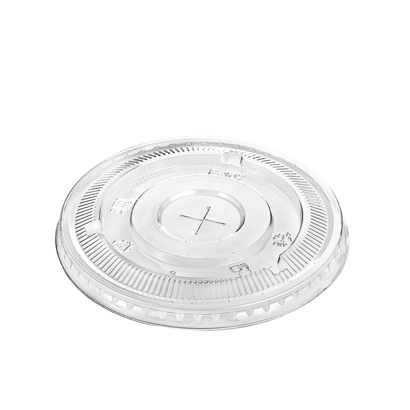 Flat Slotted Lids for 32 oz Clear Plastic Cups