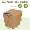 32oz Kraft Brown Rectangle Paper Take Out Food Containers - Inbulks