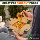 32oz Kraft Brown Rectangle Paper Take Out Food Containers - Inbulks