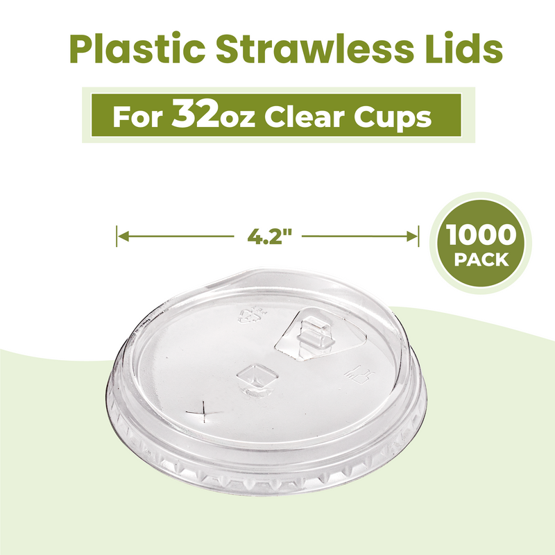 Stawless Strawless Lids for 32oz Plastic Clear Cup / 1000pcs | Inbulks