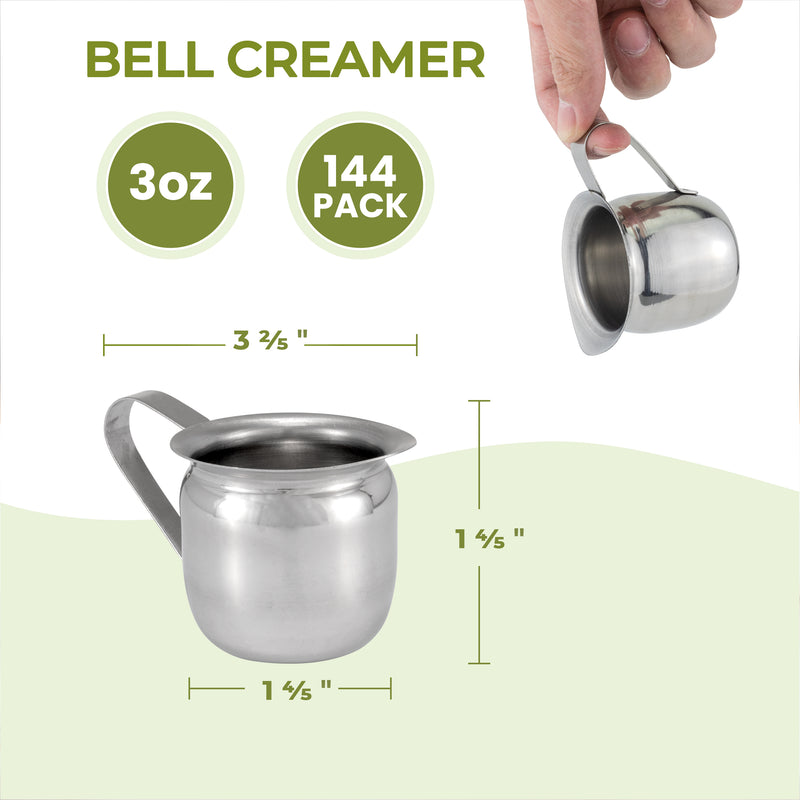 Stainless Steel Bell Creamer/Pitcher 3oz