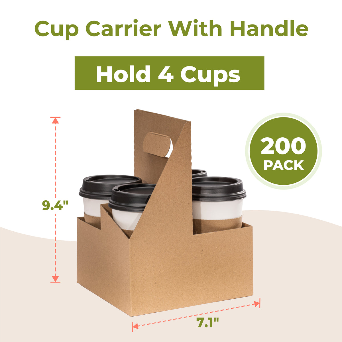 4 Cups Drink Carrier with Handle | Inbulks