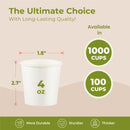 4oz White Disposable Paper Hot Cups - Inbulks
