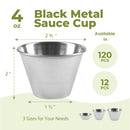 Silver Stainless Steel Round Sauce Cups 4oz