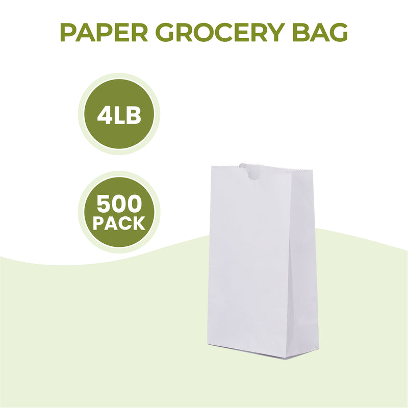 #4 White Paper Bags 4LB