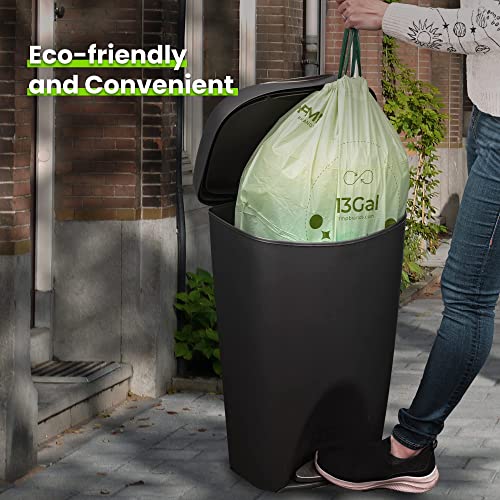 [150 Pack] 13 Gallon Compostable Trash Bags - Inbulks