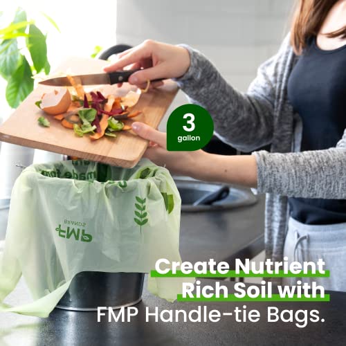 [500 Pack] 100% Compostable Bags with Handle - Inbulks