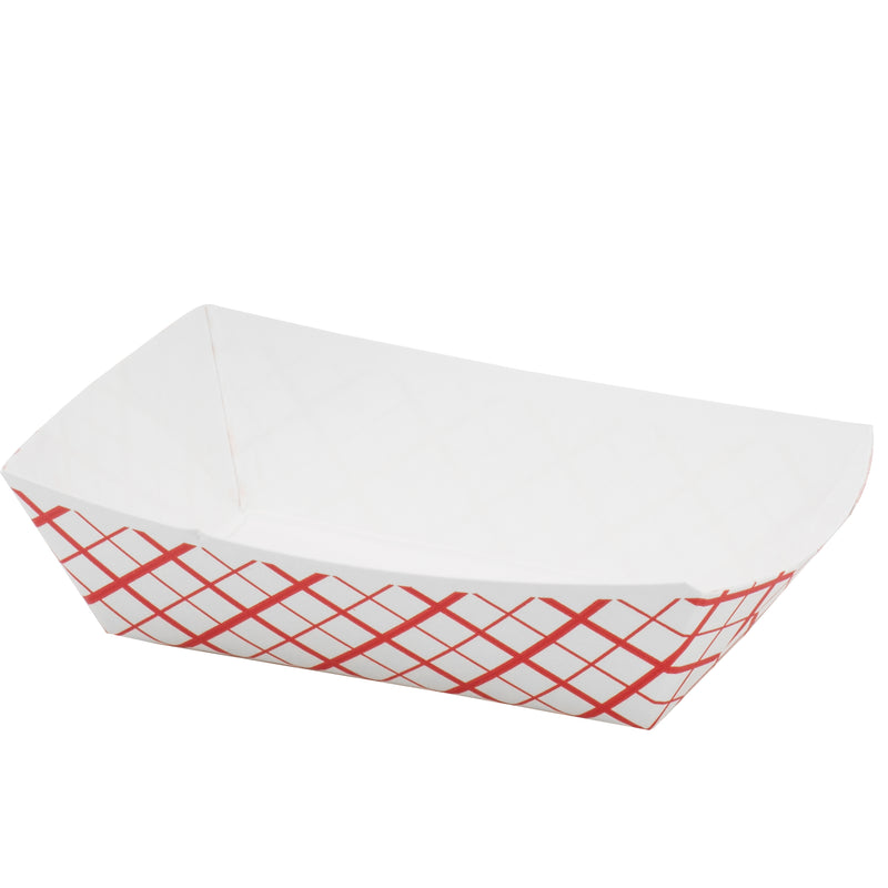 5LB Red Check Paper Food Trays