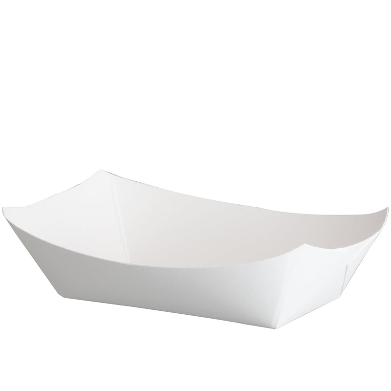 5 LB White Paper Food Trays