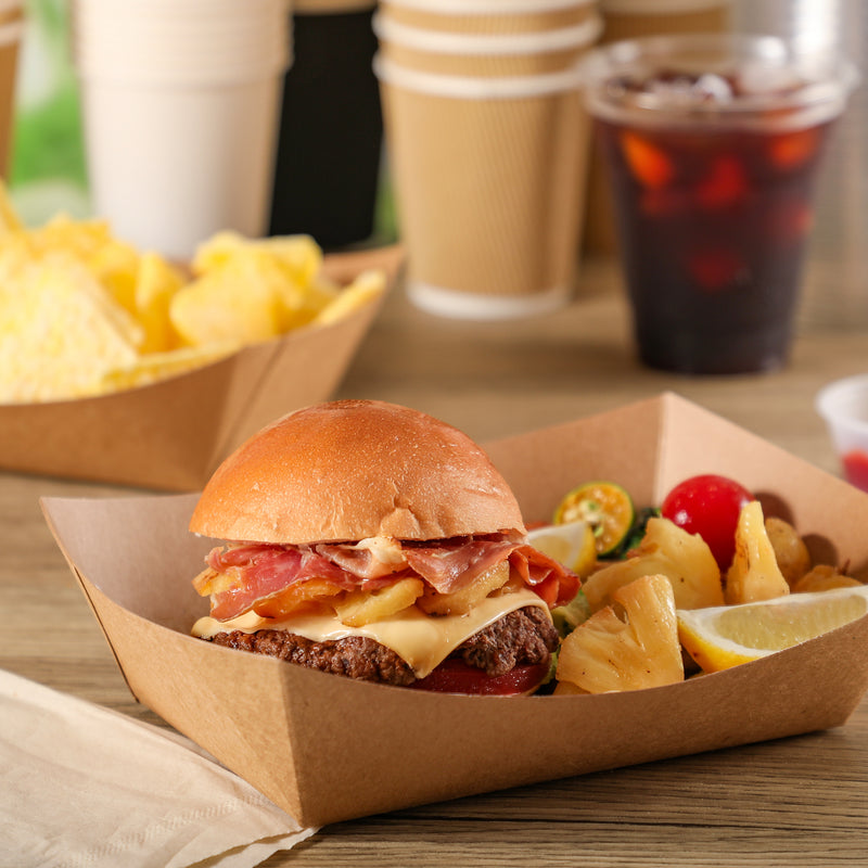 5 LB Kraft Brown Paper Food Trays