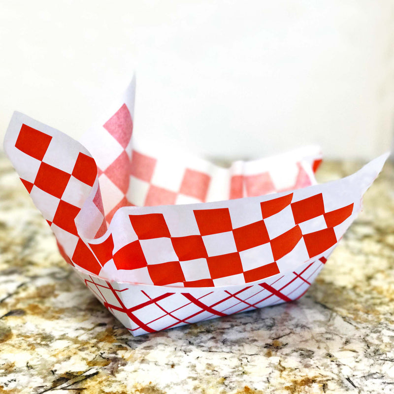 Deli Basket Liner/Paper Sheets Sandwich Wrap Checkered Pattern (Red & White)