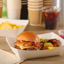 5 LB White Paper Food Trays