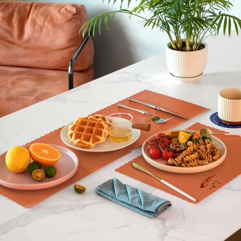 Orange Disposable Paper Placemat