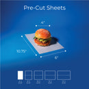 6" x 10.75" Inter-folded Deli Dry Wrap Wax Paper Sheets with Dispenser Box - Inbulks