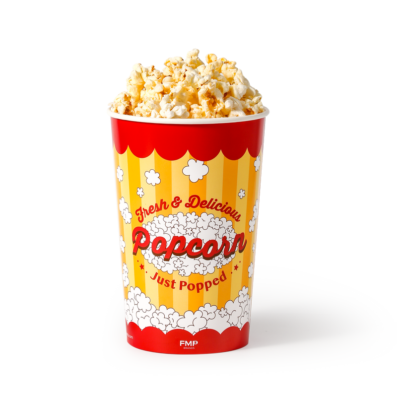 64oz Popcorn Buckets Disposable Paper Popcorn Containers